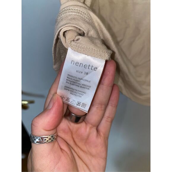 Nenette Italian Cream Beige Long Sleeveless Blouse, Size EU 38 / US Medium - Picture 7 of 8